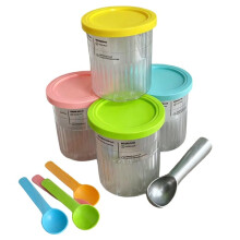 Containers Replacement for Creami Deluxe Pints Lids Creamy Ice Cream Containers Cups Set Family Size Compatible