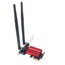 7265AC WiFi5 Card+8DB Antenna 1200M Dual Band 2.4G/5G BT4.2 PCI-E Wireless WIFI Adapter for Win7 Win8 Win10 Win11