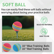 20 Pcs BallsSoft Foam Garden Balls Practice Balls Sponge Rainbow Balls for Indoor Outdoor