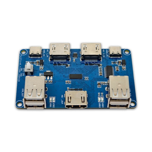 USB+-Compatible Dual-Port KVM  Module 2 Computers Sharing 1 Keyboard Mouse 4K@60Hz with USB HUB