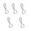 5PCS Fixed End Spring Snap Leash Hook 304 Stainless Steel 101mm Fixed Eye Spring Snap Hooks 1