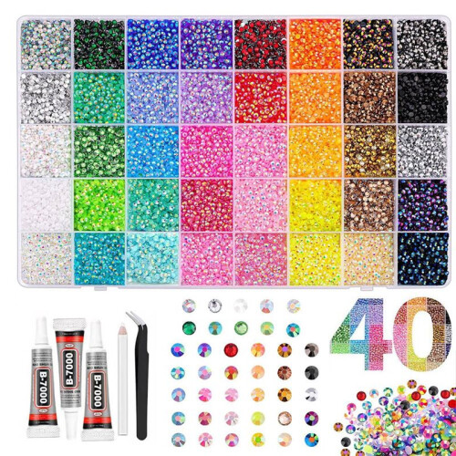 Kit met Strass, Jelly Strass voor Bedazzling, Multicolor 3mm Flatback Edelstenen