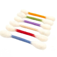 Cotton Swabs Cat Toys with Catnip, 6 Pk Kitten Chew Sticks for Indoor Boredom, Interactive Mixed Colors