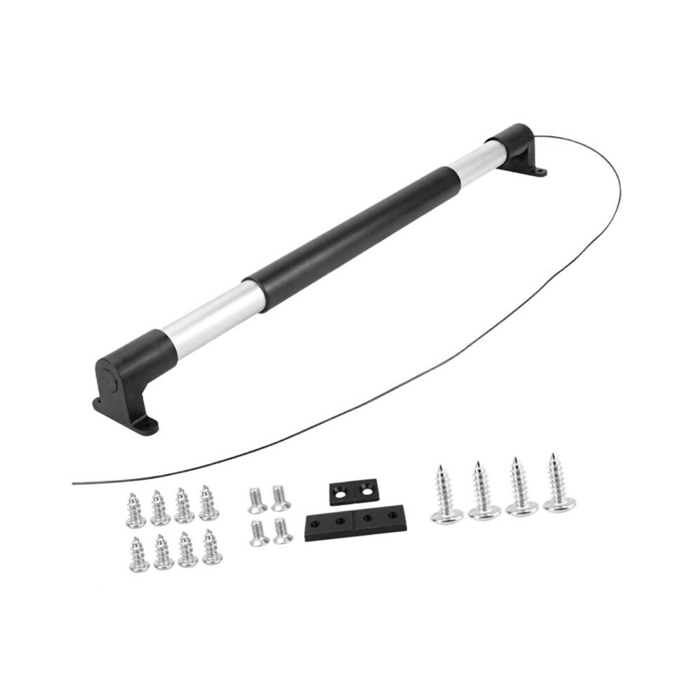 Rv Screen Door Closer Kit Aluminum Grab Bar Adjustable Tension For Trailer Door Locking Protection - Model Silver/Black 4713259577099