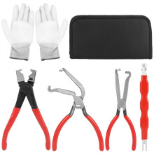 Electrical Disconnect Pliers Set with Gloves - Auto Connector Tool for Fuel-, Sensors & Coils Car Truck Repair