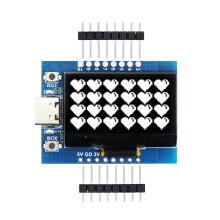 Carte de Développement ESP32-C3 avec Écran OLED 1,3 Pouce, Module IoT WiFi BLE 5.0 et Antenne Céramique Blanche