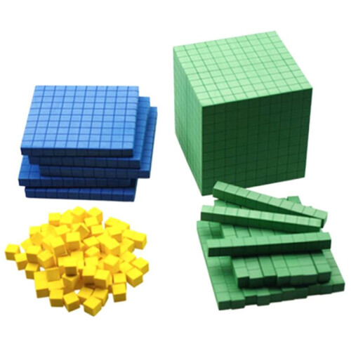 Ten Blocks Complete Set Kids Math Plaything Math Blocks Plastic Base Ten Set  Kids Math Plaything Counting Cubes Set