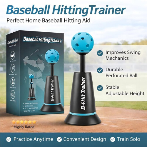 Adjustable Height  Popper Baseball Batting Trainer, Hitting Aid, No Pitcher Needed for Perfect Swings, Training 1