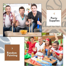 6 Pcs Unfinished Baseball Bat Unpainted Small Wooden Bats for Painting Keychain Action Figures DIY Projects