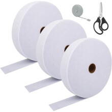 3 Roll Batting Strips 2 1/4 Inch 150 Yards, for Jelly-Roll Rugs Cotton, Jelly-Roll Rug Batting for Cotton Blend Batting