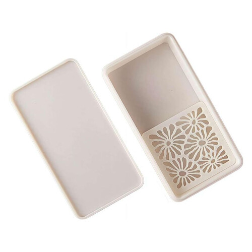 Cornstarch Container for Polymer Clay,Polymer Clay Tools Kit,Leak-Proof Snap-Lock Powder Container White