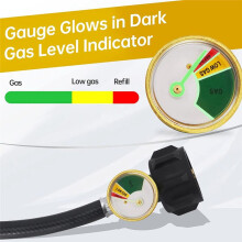 Propan-NachfüLladapterschlauch Propan-VerläNgerungs-NachfüLlschlauch mit Manometer und Ein-/Aus-Steuerventil für 1-LB-Propan-Gastank