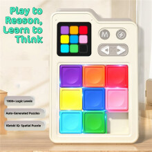 Jouet Éducatif Klotski de Poche pour Enfants, Jeu D'Induction et Jeu de Blocs Glissants Électroniques