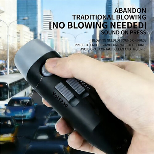 Electronic Whistle with No Blowing Required Design, Adjustable Sound Effect Modes, Portable Lanyard 2