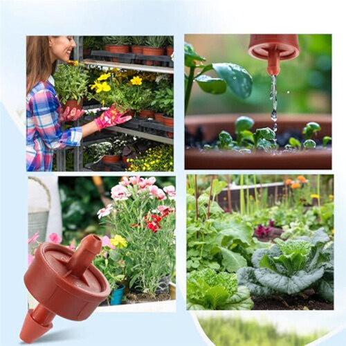 100PCS 2GPH Pressure Compensating Drip Irrigation Spot Watering Drippers/Emitters, for Drip Irrigation System 2