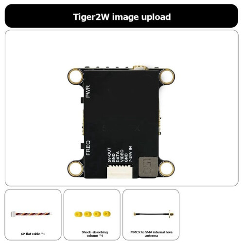 5.8GHz 2W FPV VTX Transmitter 7-24V Wide Input Adjustable Power Long-Range Drone Video Transmission Module 2