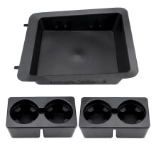 Car Center Console Tray Water Cup Holder 22860866 for Suburban Sierra 2007-2014 Tray +Double Cupholder Kit