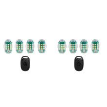 8 Pcs Wireless Strobe Lights with Remote Control, 7 Colors USB Rechargeable High Brightness Flashing Lights for Car