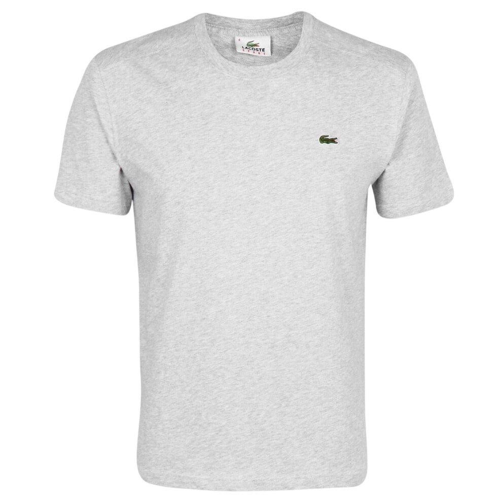 Lacoste (5Xl, Light ) Mens Logo Premium Cotton T-Shirt Grey
