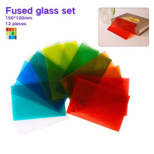 12 Colors Bundle Pack Transparent Window Film Self Adhesive Glass for DIY Christmas Party Home Decoration 10x15cm