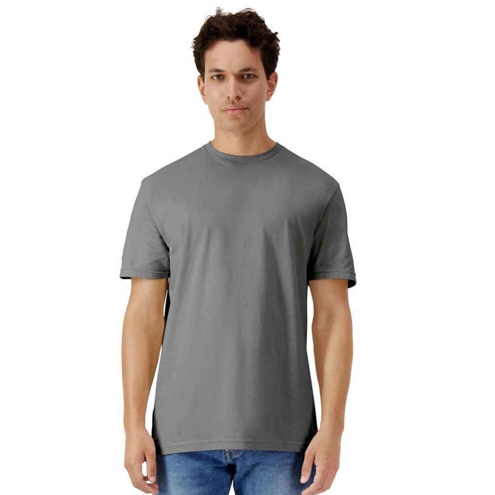 Gildan (L, Charcoal) Mens Cotton Lightweight T-Shirt Multicoloured