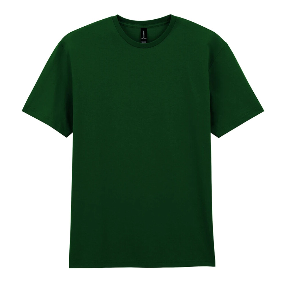 Gildan (M, Forest ) Mens Cotton Lightweight T-Shirt Green