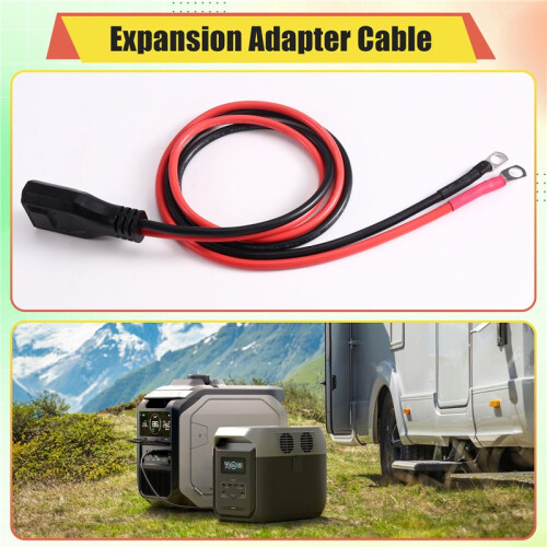 50A Extension Cable 8AWG, Expansion Adapter Cable for  Delta, Extra Battery Cable 2