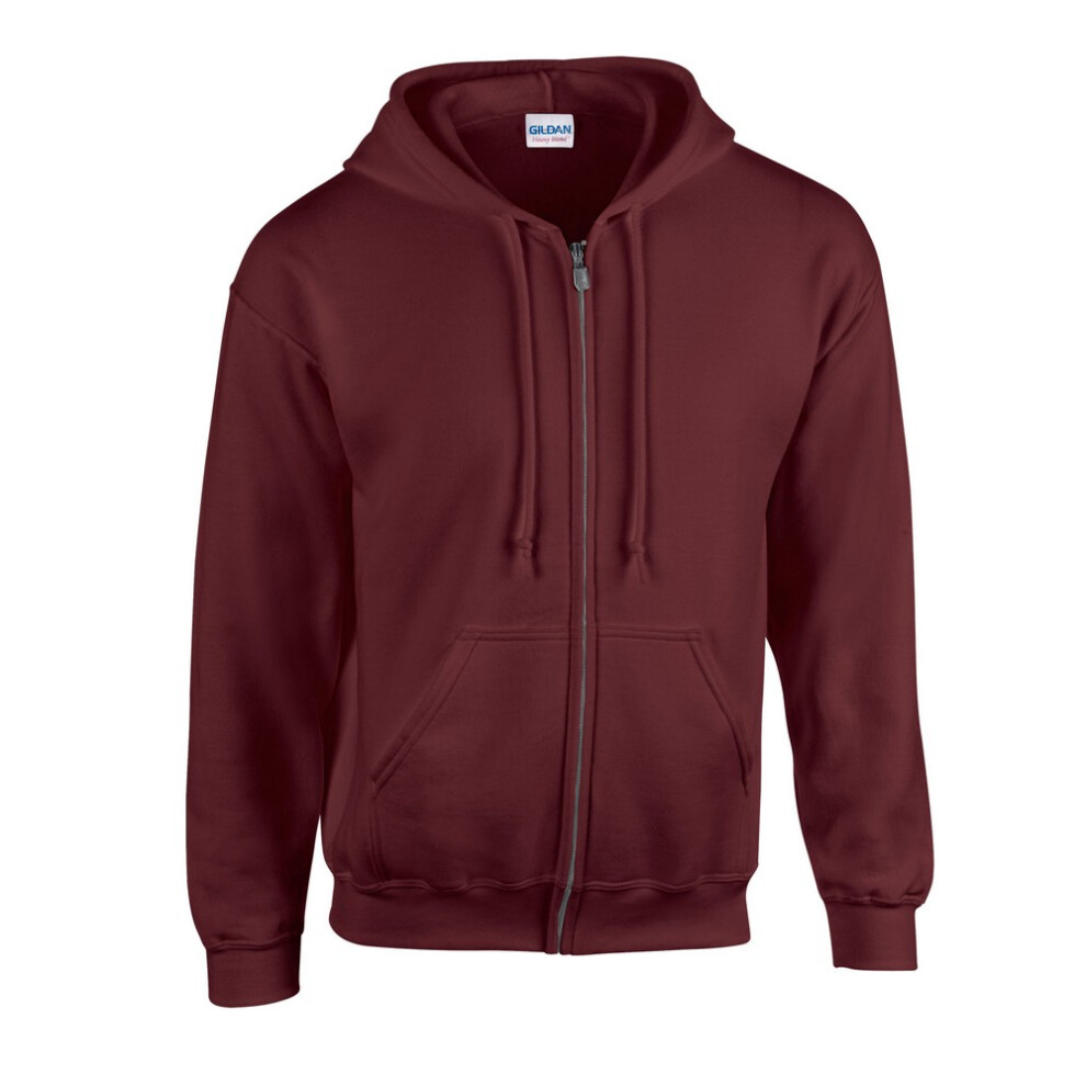 Gildan (Xxl, Maroon) Mens Heavy Blend Full Zip Hoodie Multicoloured