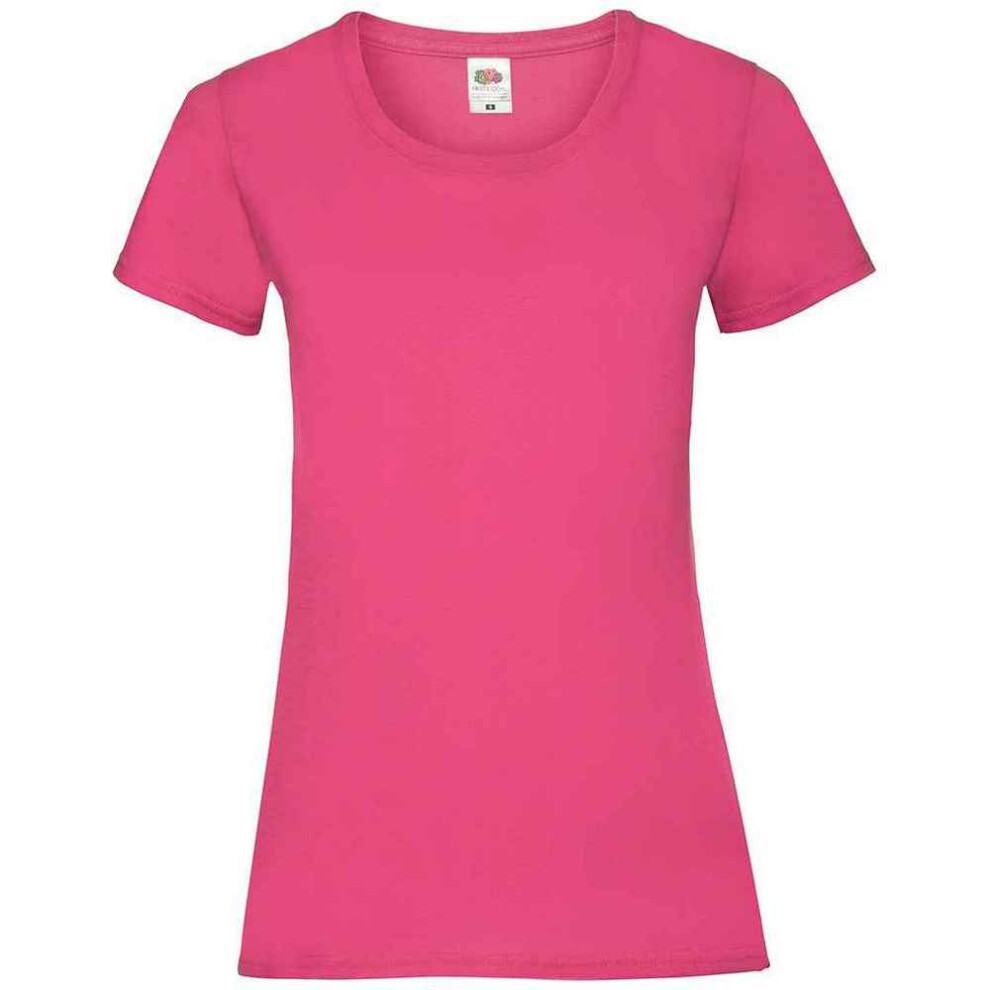 Fruit Of The Loom (18 Uk, Fuchsia) Womens/Ladies Valueweight Heather Lady Fit T-Shirt Pink,Multicoloured