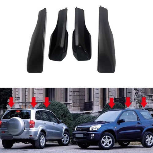 Embouts de Protection Noirs pour Barres de Toit de pour  RAV4 2001-2005 (4 Pièces) 2