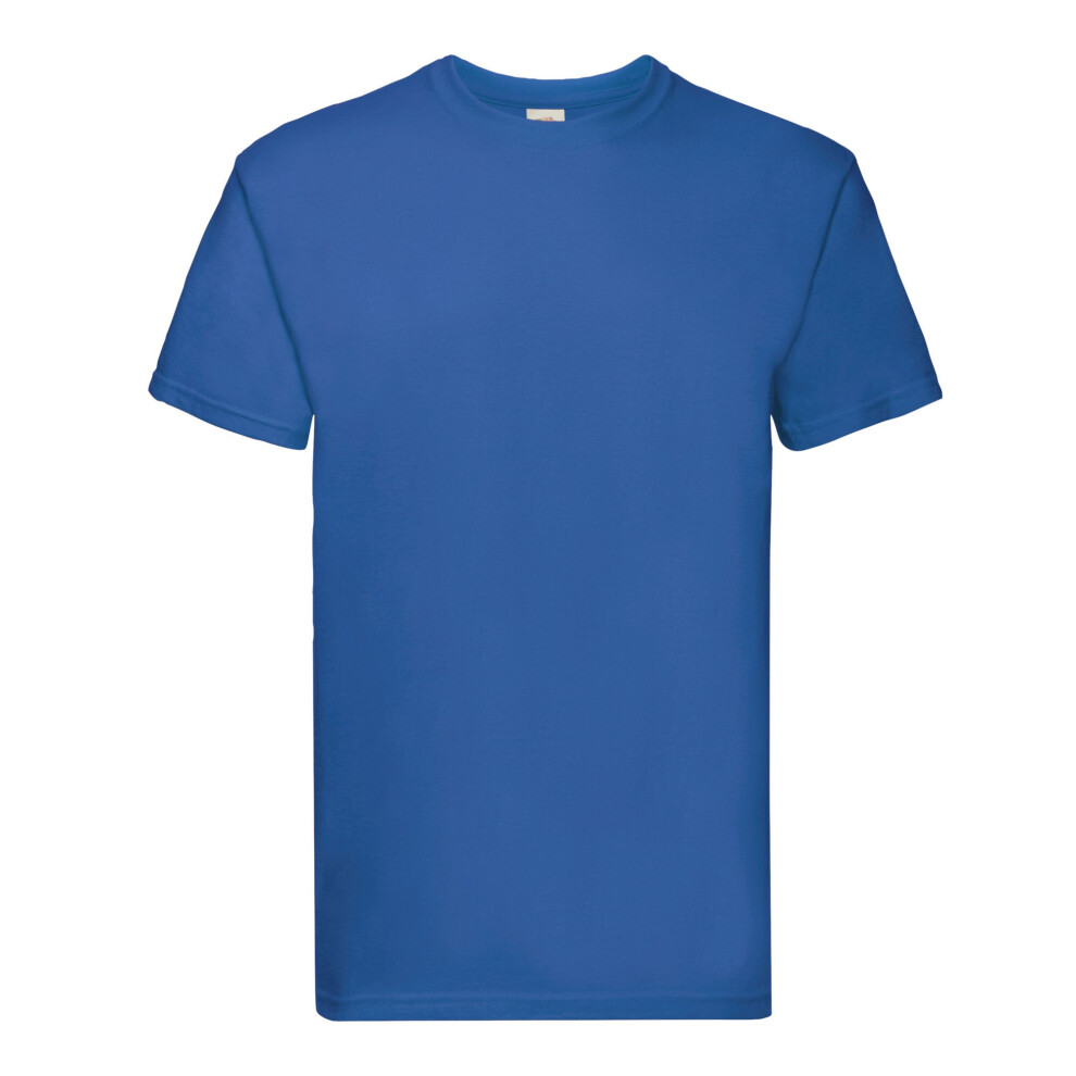 Fruit Of The Loom (M, Royal ) Mens Super Premium T-Shirt Blue