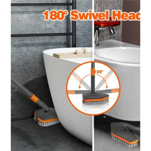 Spazzola per La Pulizia Della Doccia: Include Spazzola, Panni In Spugna e Panni In Microfibra per La Pulizia di Vasche da Bagno, Pavimenti e Bagno.
