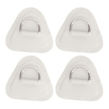 4 Pcs D Ring Patch Stainless Stainless Steel D Ring Triangle Patch for PVC Inflatable Boat Raft Kayak Boat Surfboard D