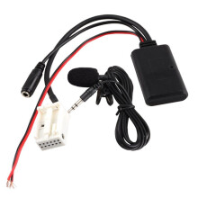Auto Aux Adapter 12Pin -Compatible AUX-in Wire Connector Adapter for E60 E63 E64 E65 E66 E81E82 E87
