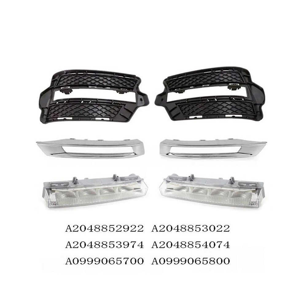 Fog Cover Trim +Daytime Running S Kit For Glk 2015-2016 A0999065800 A2048853022 Light 6031396571175