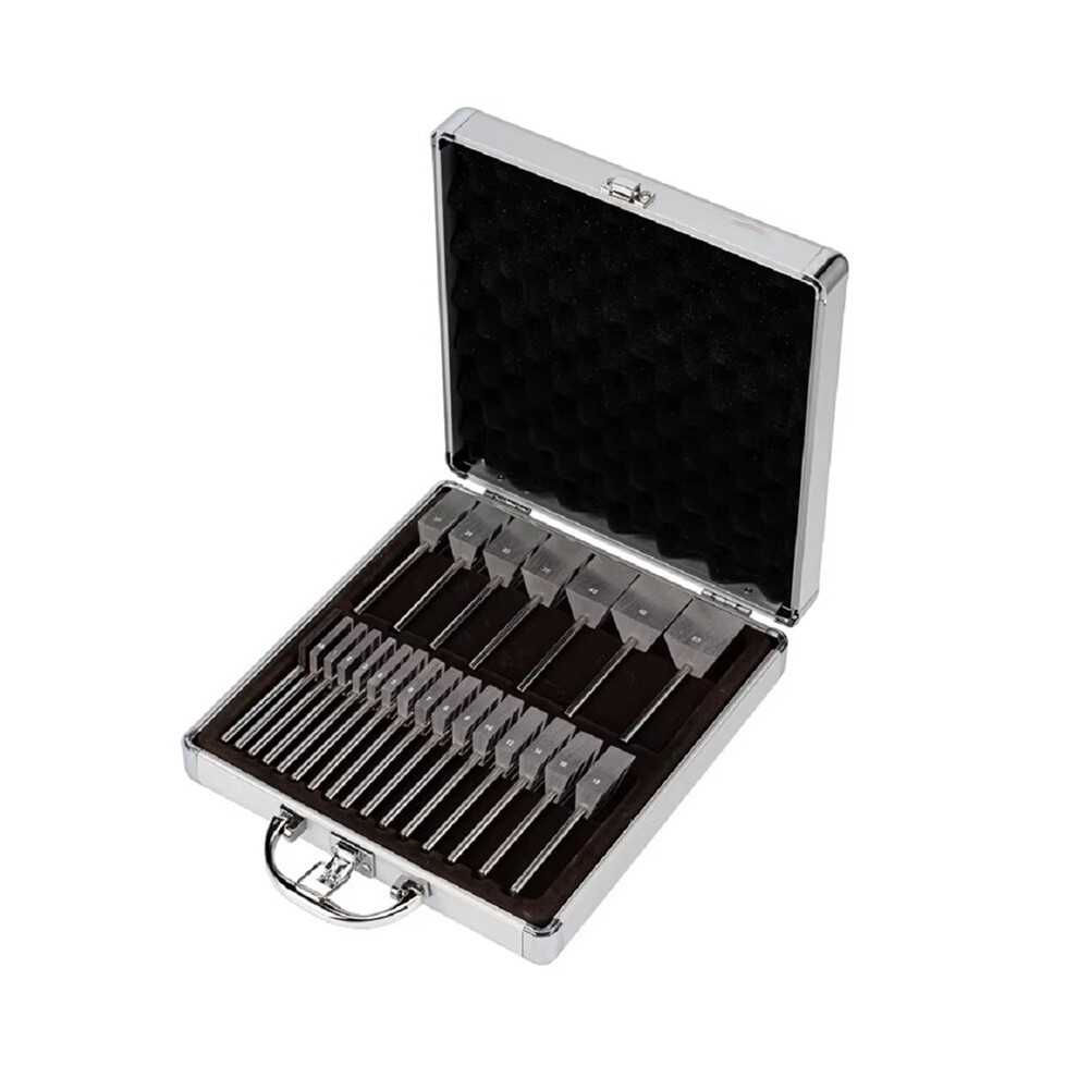 HLS22 Ophthalmic Optical Optometry Glass K9 Loose Prism Bars Stainless Steel Handle Kit Set Aluminum Case Packed