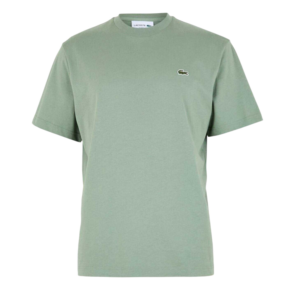 Lacoste (Xxl, Thyme ) Mens Embroidered Logo Premium Cotton T-Shirt Green