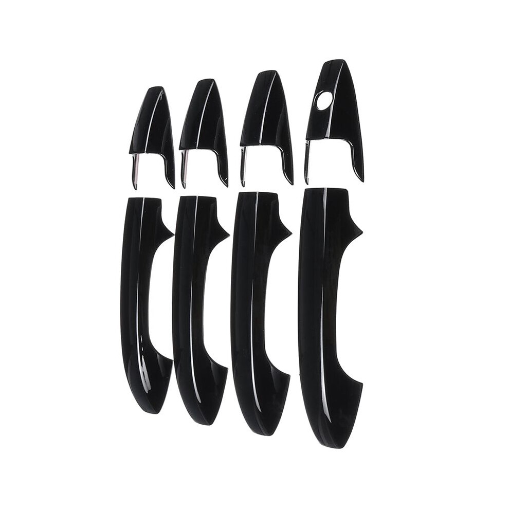 8Pcs Car Door Handle Cover Trim Catch Cap Stickers Exterior Door Handle Cover For Cr-V 2007-2011 Black 4712127743857