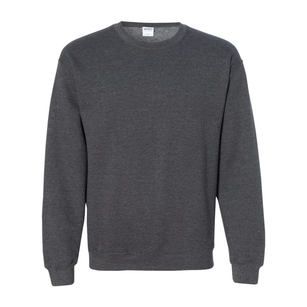 Gildan (S, Dark Heather) Heavy Blend Unisex Adult Crewneck Sweatshirt Multicoloured