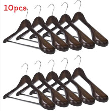 Solid Wood Hanger Ultra Wide Shoulders And Anti Slip Design For Rotating Hook
