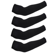 2 Pares de Mangas Resistentes a Cortes, Protectores Finos para Brazos, Protectores para Brazos para Piel Fina y Moretones, Negros
