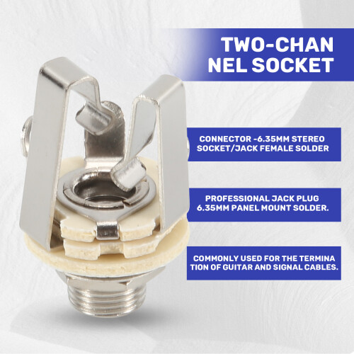 Jack 6.5 Two-Channel Audio Cable Connector Plug Socket With A  Stereo 6.5 Female For Guitar 1