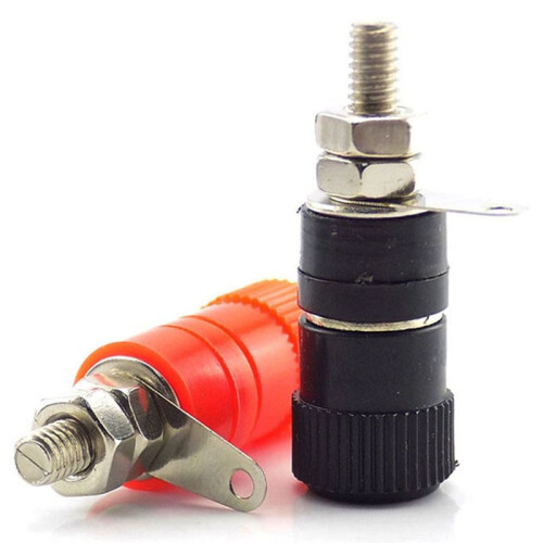Banana Plugs Socket Connector Nickel Plated Binding Post Nut Banana Plug Jack Connector 1