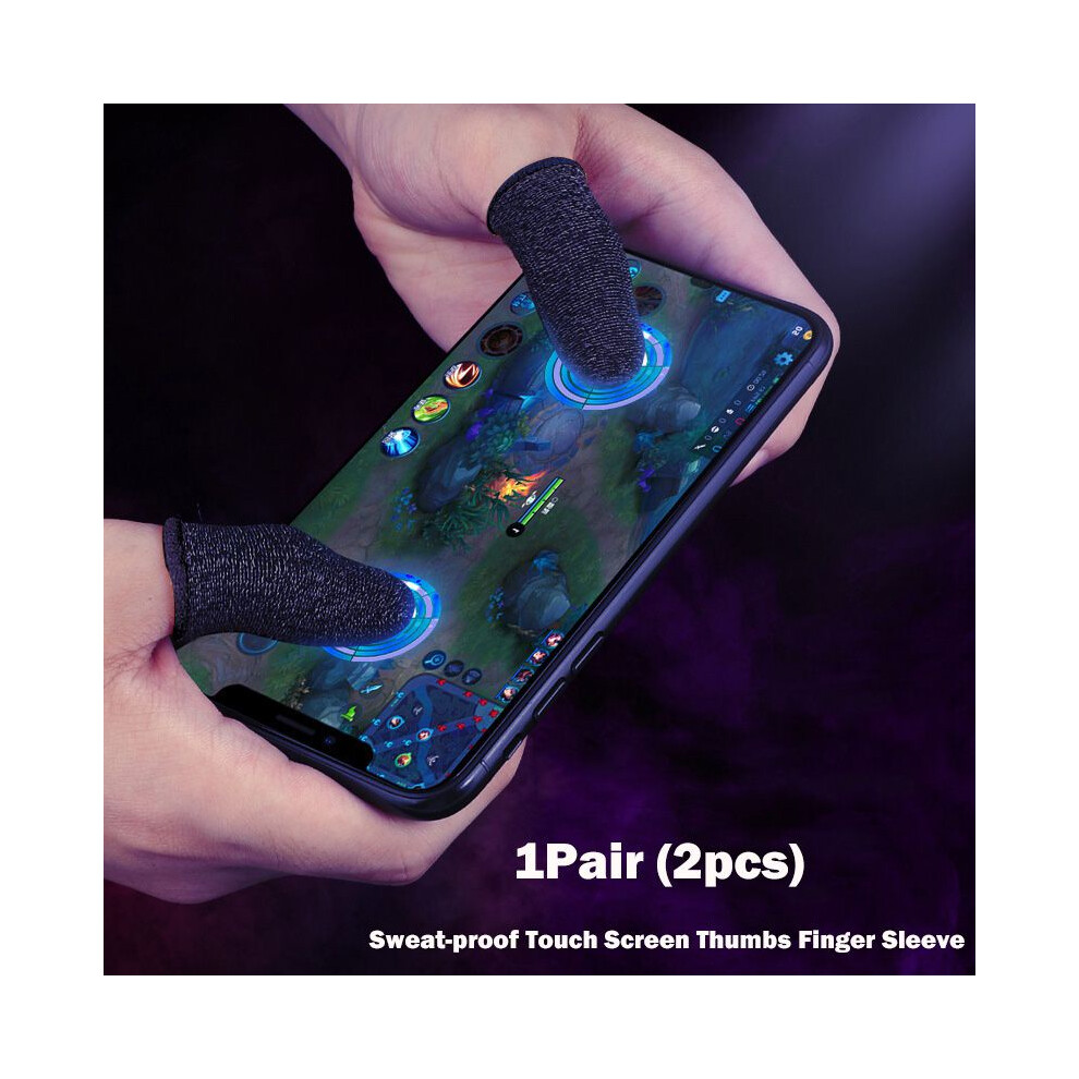 Pair Sweatproof 1 Touch Screen Thumbs Finger Sleeve Mobile Phone Gloves Gaming 692766779803