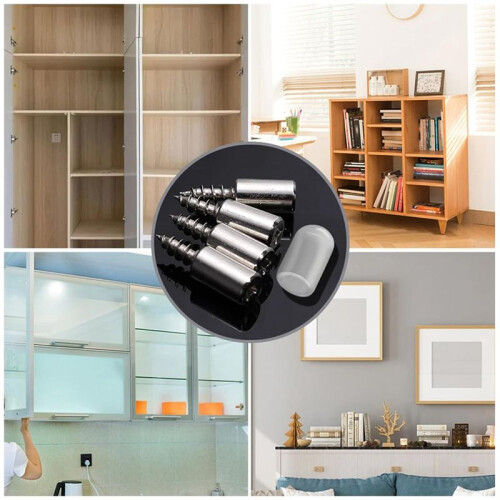Fixed Support Self-Tapping -Screw, Cabinet Glass Partition Nails , with Rubber Sleeve Screw Plate Support 2