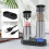 Electric Salt and Pepper Grinder Set Rechargeable Automatic Grinder with Charging Base LED Light, Adjustable Coarseness 7
