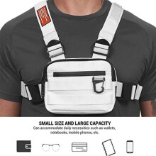 Sacoche de poitrine, sac de sport multifonctionnel pour ours, sac d'alpinisme, sac pour téléphone portable, sac de sport (blanc)
