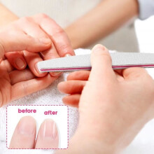Limes à ongles professionnelles - Grain 100/180 - Double face - Blanches/violettes - Lot de 50