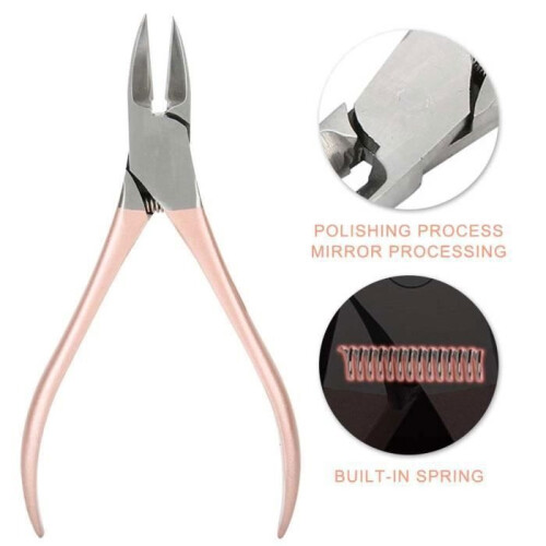 Coupe-ongles - RAC - Acier inoxydable - Multifonctionnel - Or rose 2