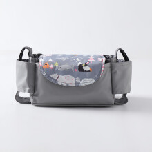 (Gray Bear)Baby Kinderwagen Organizer mit Oxford Stoff mehrere Beutel Aufbewahrungstasche für Flasche